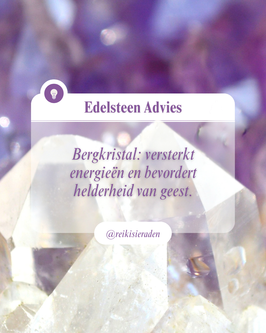 Bergkristal – De steen van helderheid en energiezuivering ✨